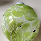 Ball vase/Blown glass. Smoked scroll patterns. Murano style. Height 30 cm