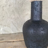 Black concrete effect vase