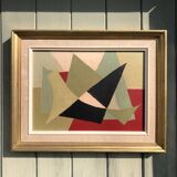 Abstract painting on panel