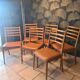 lot of 6 teak chairs from the 1950s, Scandinavian, Danish 87 x 44 x 43 BEG