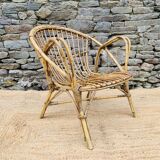 Vintage rattan armchair