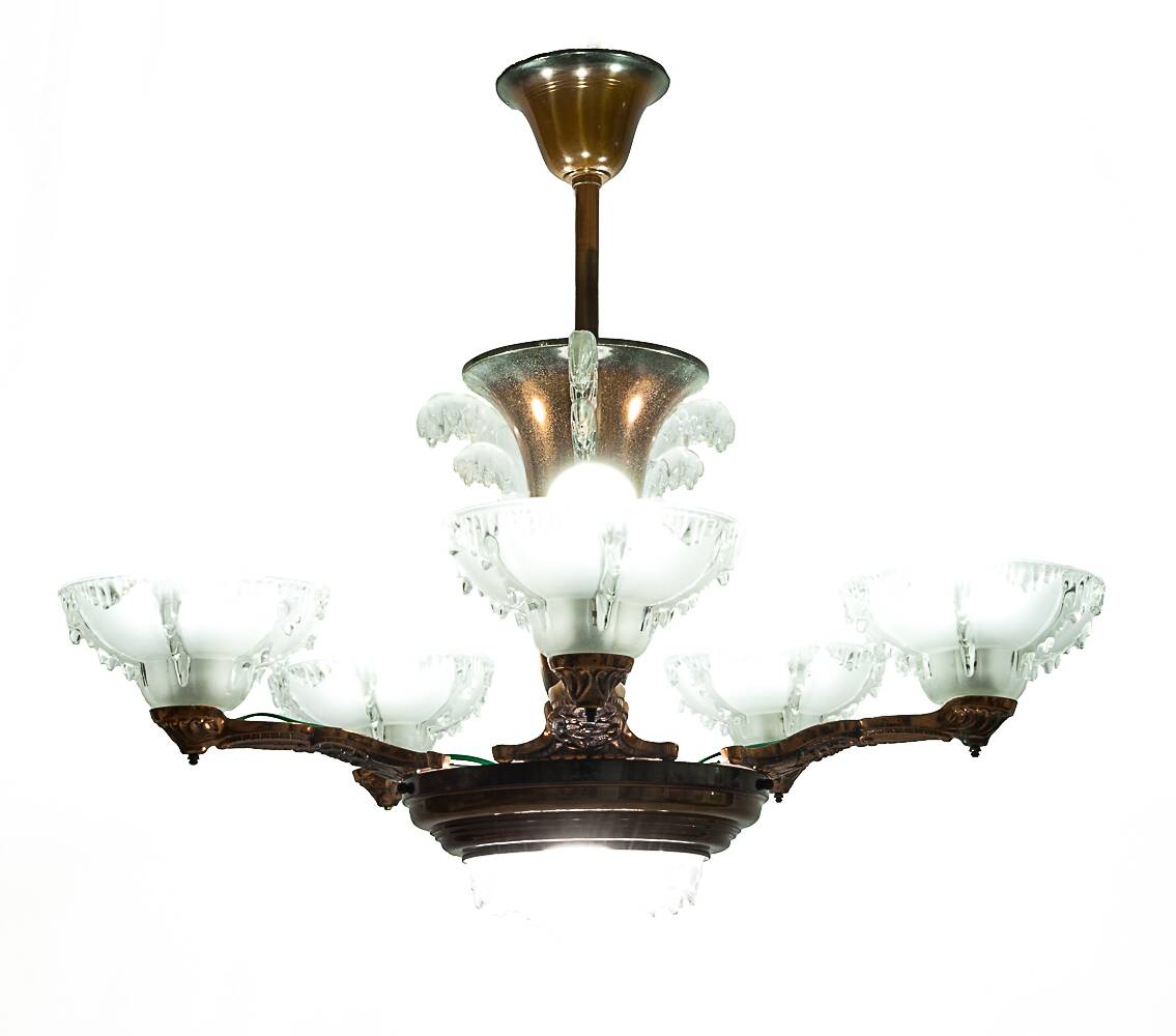 Ezan art deco chandelier with 6 lights