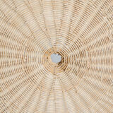Rattan suspension or shade in the shape of a braided undulating circular tray d:80
