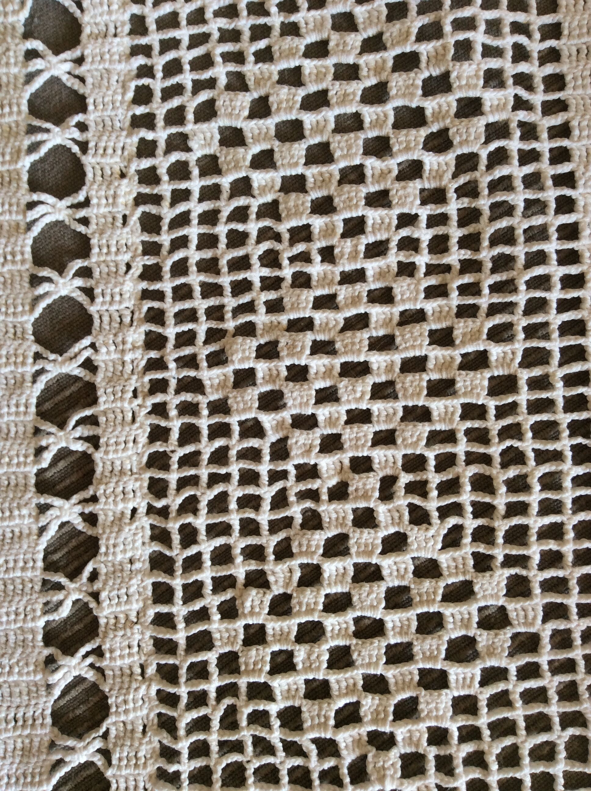 Bed cover discarded sofa plaid cotton crochet handmade 230 X 230
