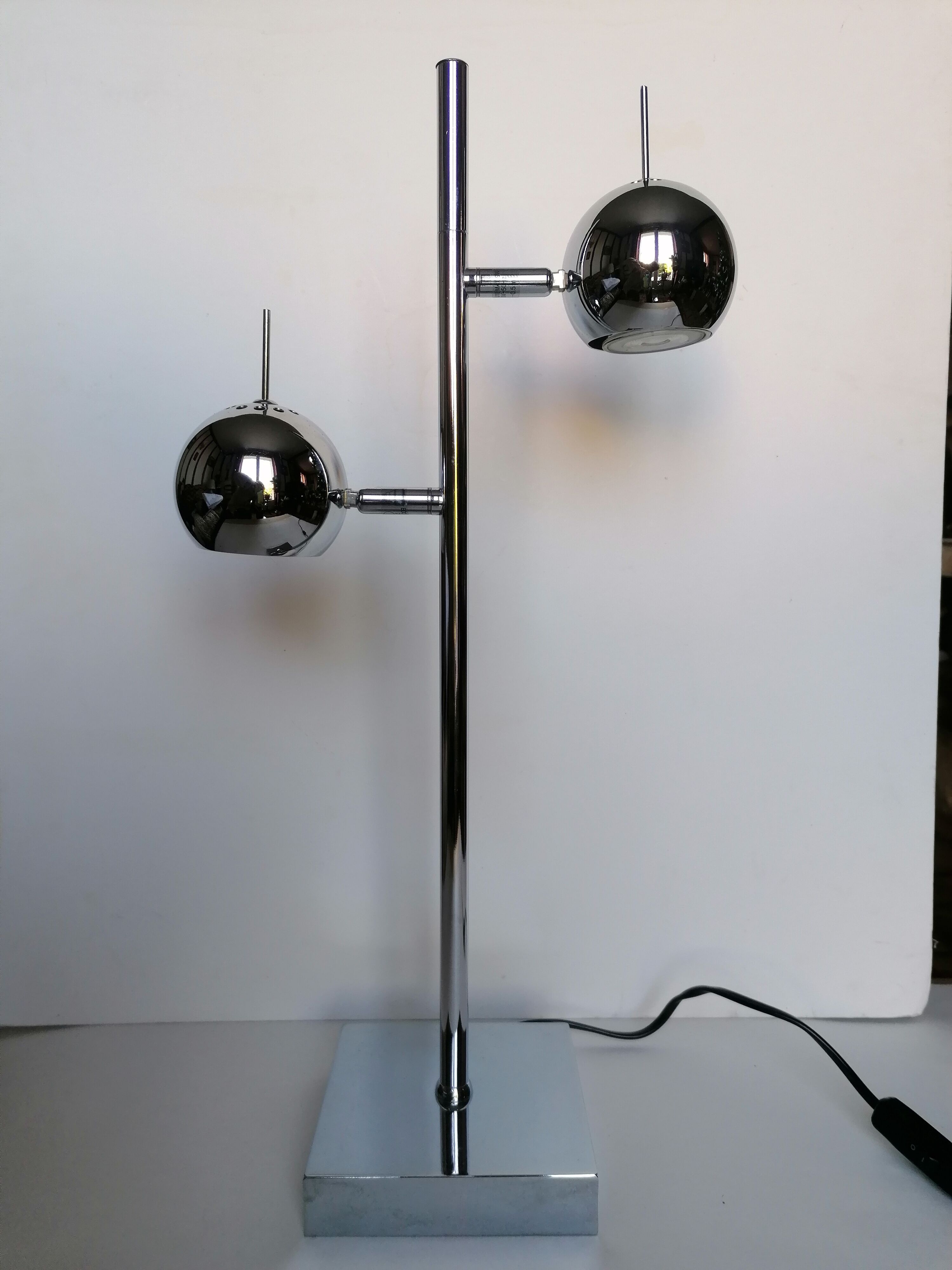 Eyeball lamp chrome seylumiere model Hary