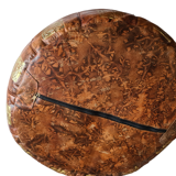 Moroccan pouf in natural leather
