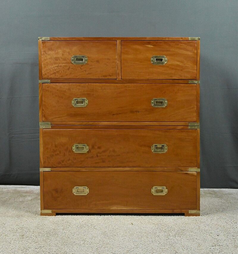 Marine commode in solid mahogany, India – 20th century