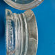 2 glass blocks signed Diameter 10 cm Height 5 cm