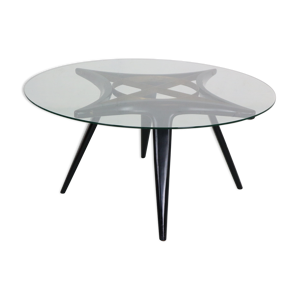 Table basse ronde laiton