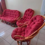 3 seater rattan sofa