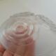 Small polished glass bowl, Art Nouveau period.