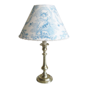 Lampe bougeoir en laiton