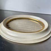 Vintage oval bakelite frame 18 cm x 14 cm  convex glass