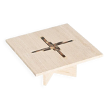 Paul Kingma artwork coffee table in travertine, The Netherlands, 1980