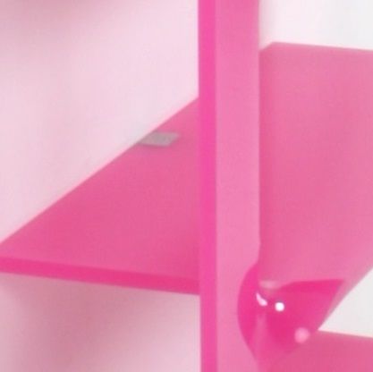 Pink plexi shelf by Alexis Tricoire edition Vange model Maui wide