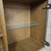 Wall shelf display cabinet library 1970