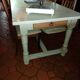 Antique solid oak farmhouse table with turned legs
