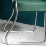 Office chair in green skaï