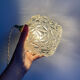 Baladeuse globe vintage en verre 