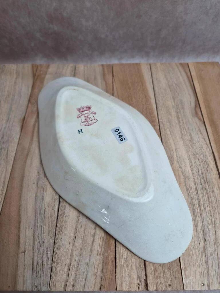 Old Ravier Iron Earth Longwy Rambouillet model – burgundy decoration