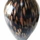 Italian vase in blown black glass & copper aventurine – 1960s