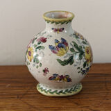 Earthenware ball vase, signed Veuve Perrin