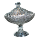 Baccarat oval crystal compote dish with diamonds and pearls, 1850