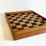 Game of checkers wood dovetail assembly vintage