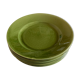 Set of 6 plates in green faience 1960