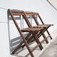 Set of 3 wooden folding chairs