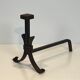 Pair of modernist wrought iron fire dogs