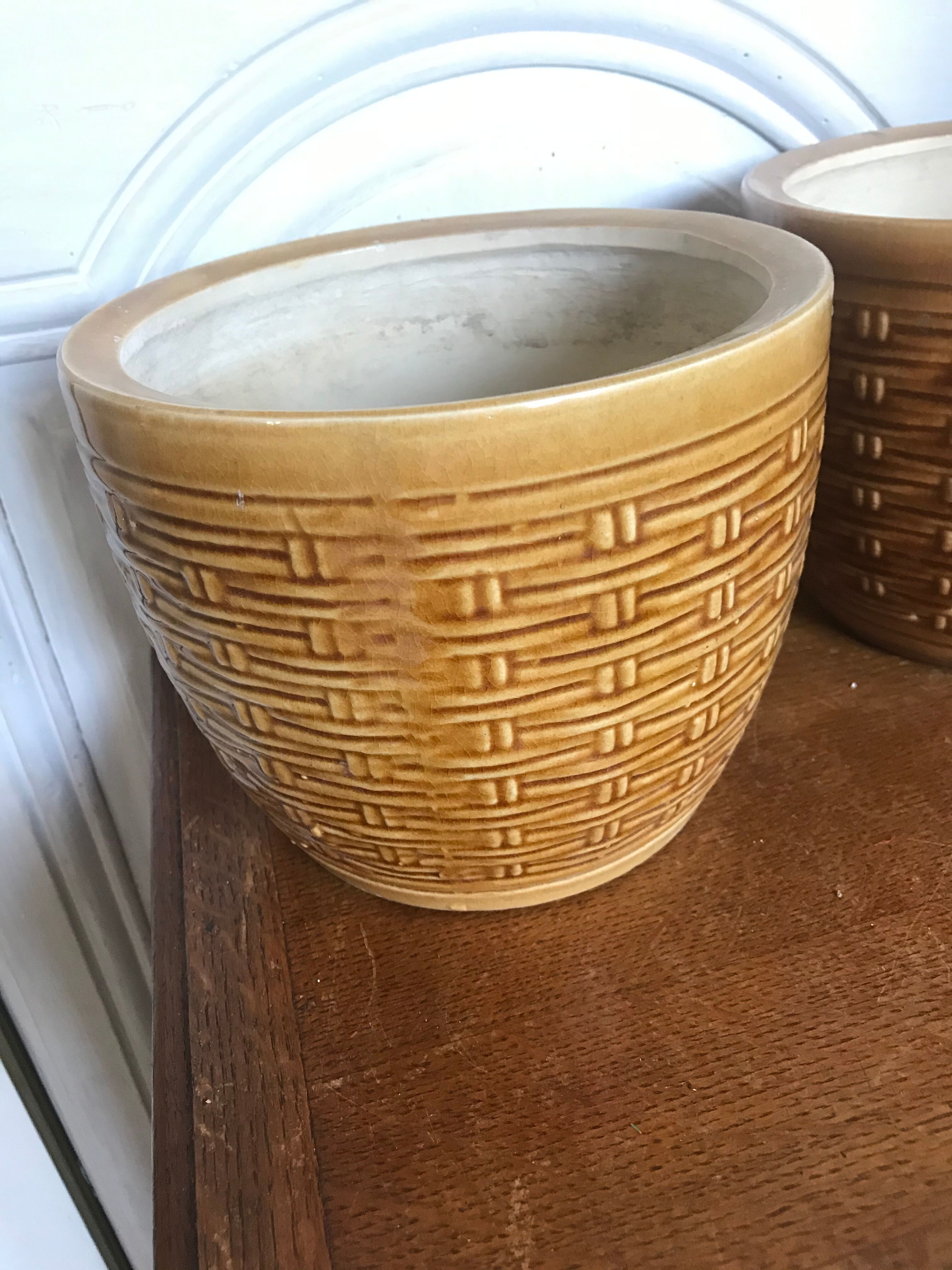 Vintage ceramic pot cover