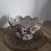 Vintage fruit bowl in Italian faience from BASSANO – Signed