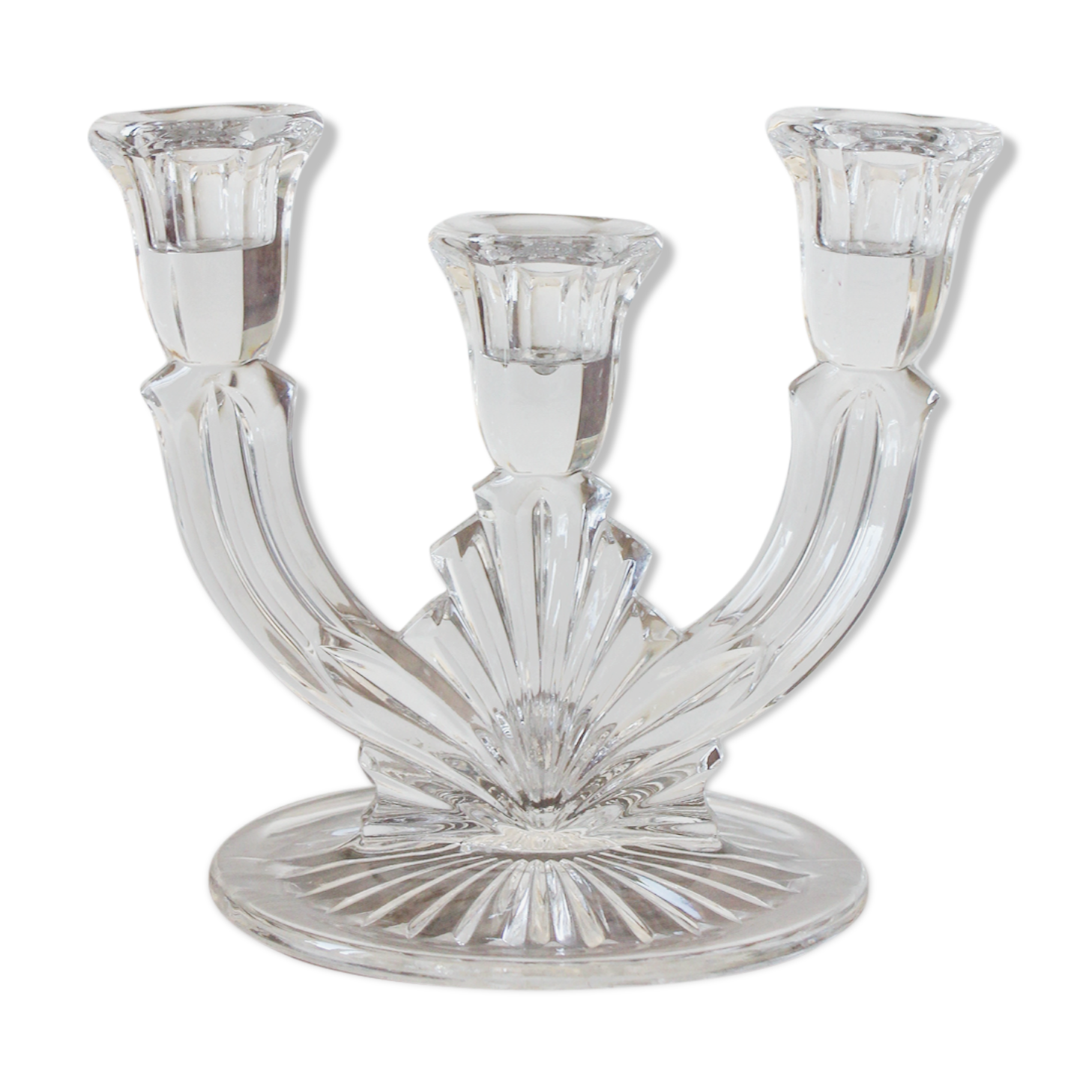 Vintage Crystal Candle Holder Chandelier