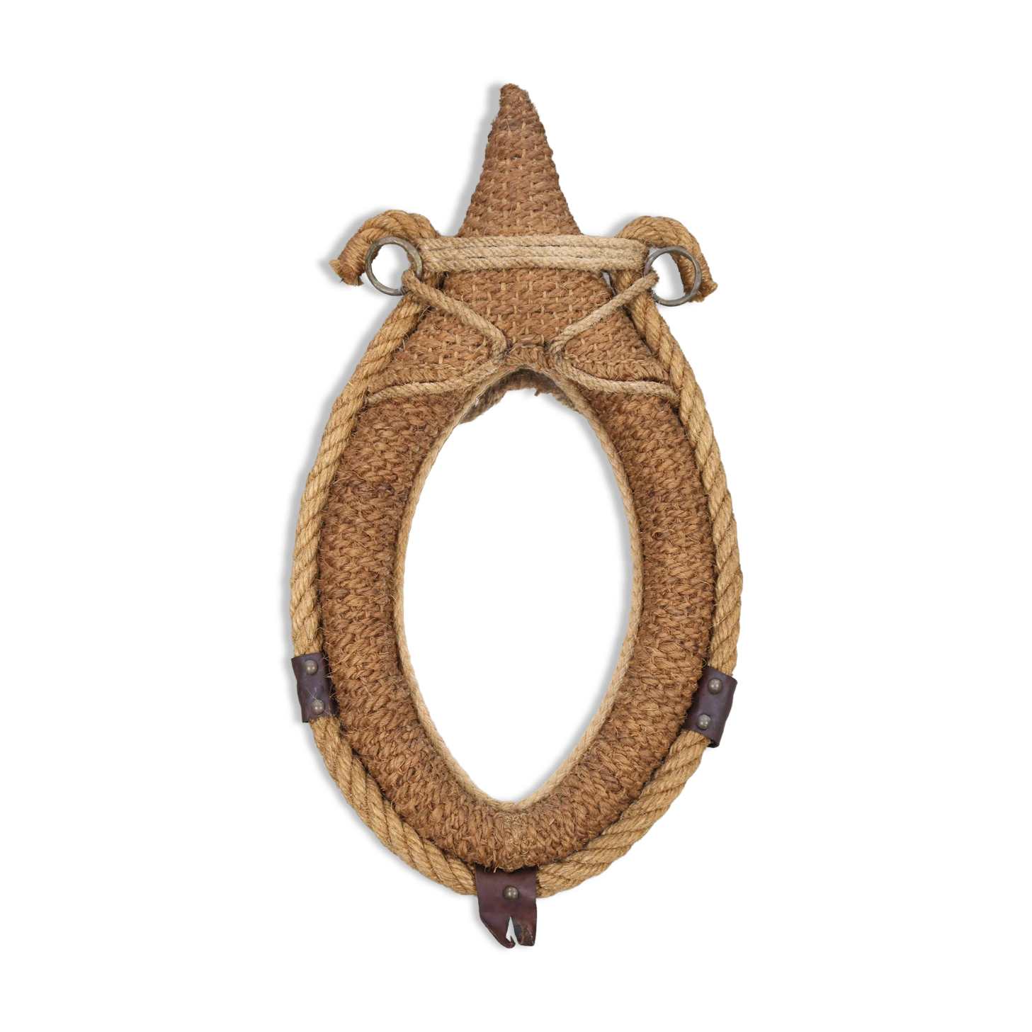 Vintage 1950s Audoux Minet rope mirror