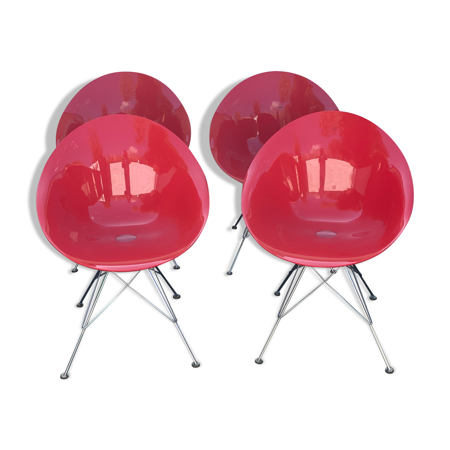 Eros chair with wire base by Philippe Starck, Kartell