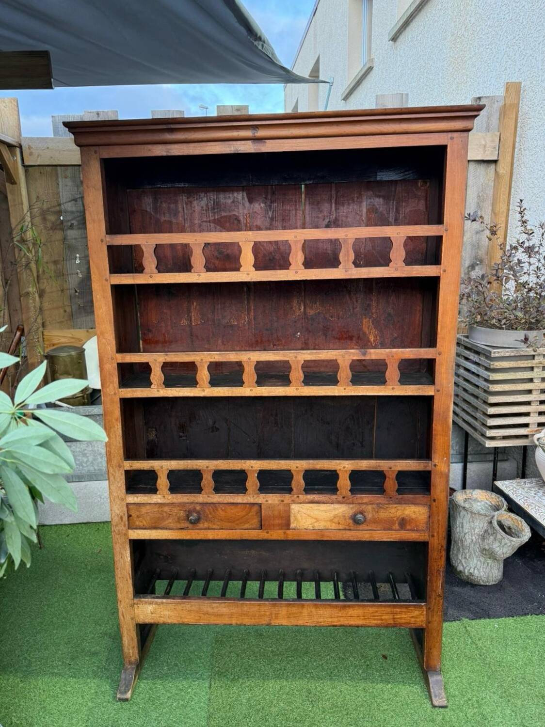 19th-century oak draining dresser
