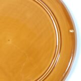 Assiette vintage à asperges Gien ocre jaune