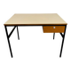 Vintage small desk designed by Pierre Paulin CM217 from the 1960s, wood and metal.