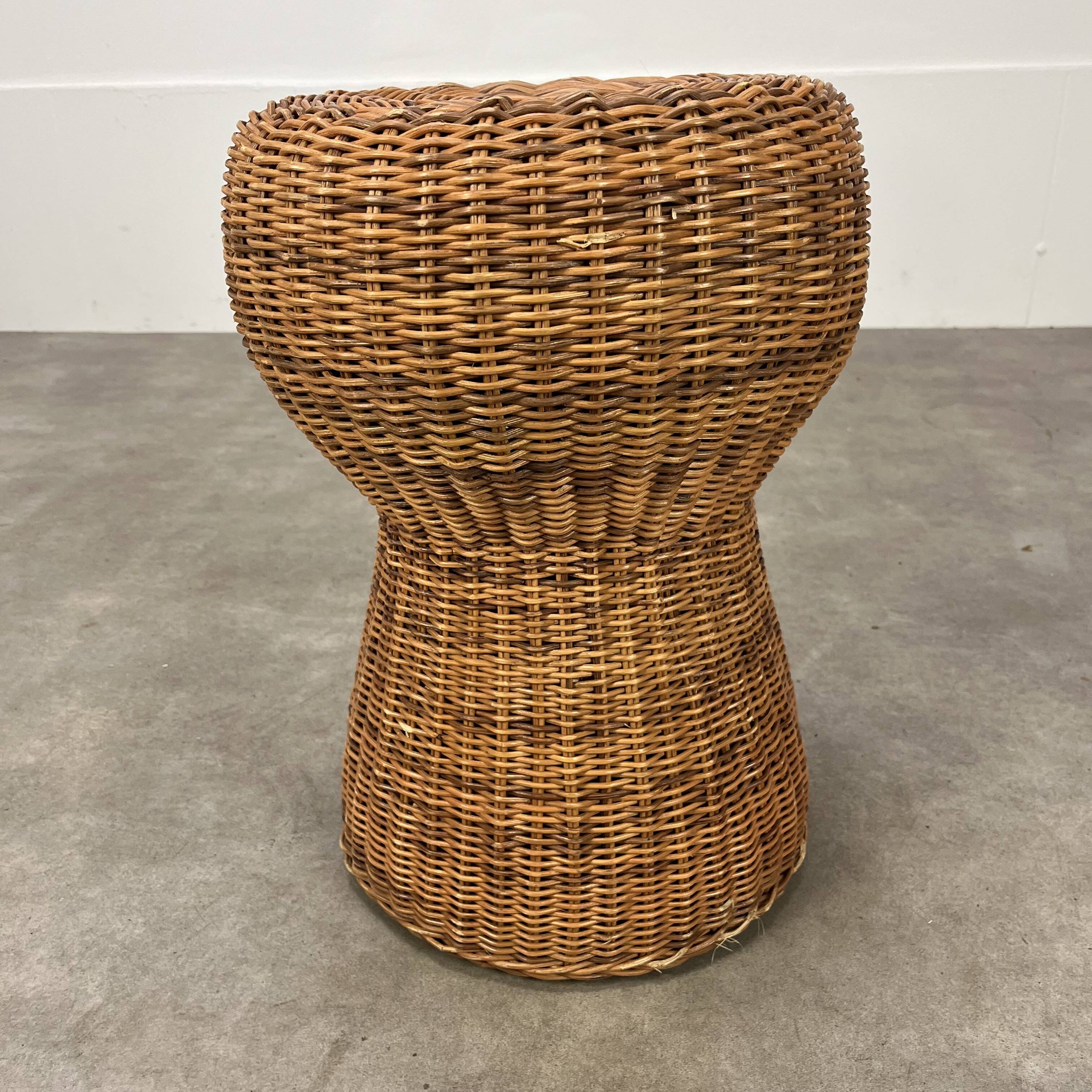 Champagne cork rattan stool
