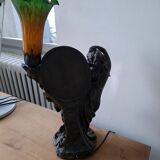 Art Nouveau lamp with mirror