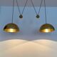 Lampe suspendue en laiton Posa44 double réglable par Florian Schulz