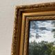 Antique mirror in rectangular beveled gilded wood in Louis XVI style