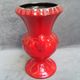 Very pretty red ceramic vase with black highlights with two handles