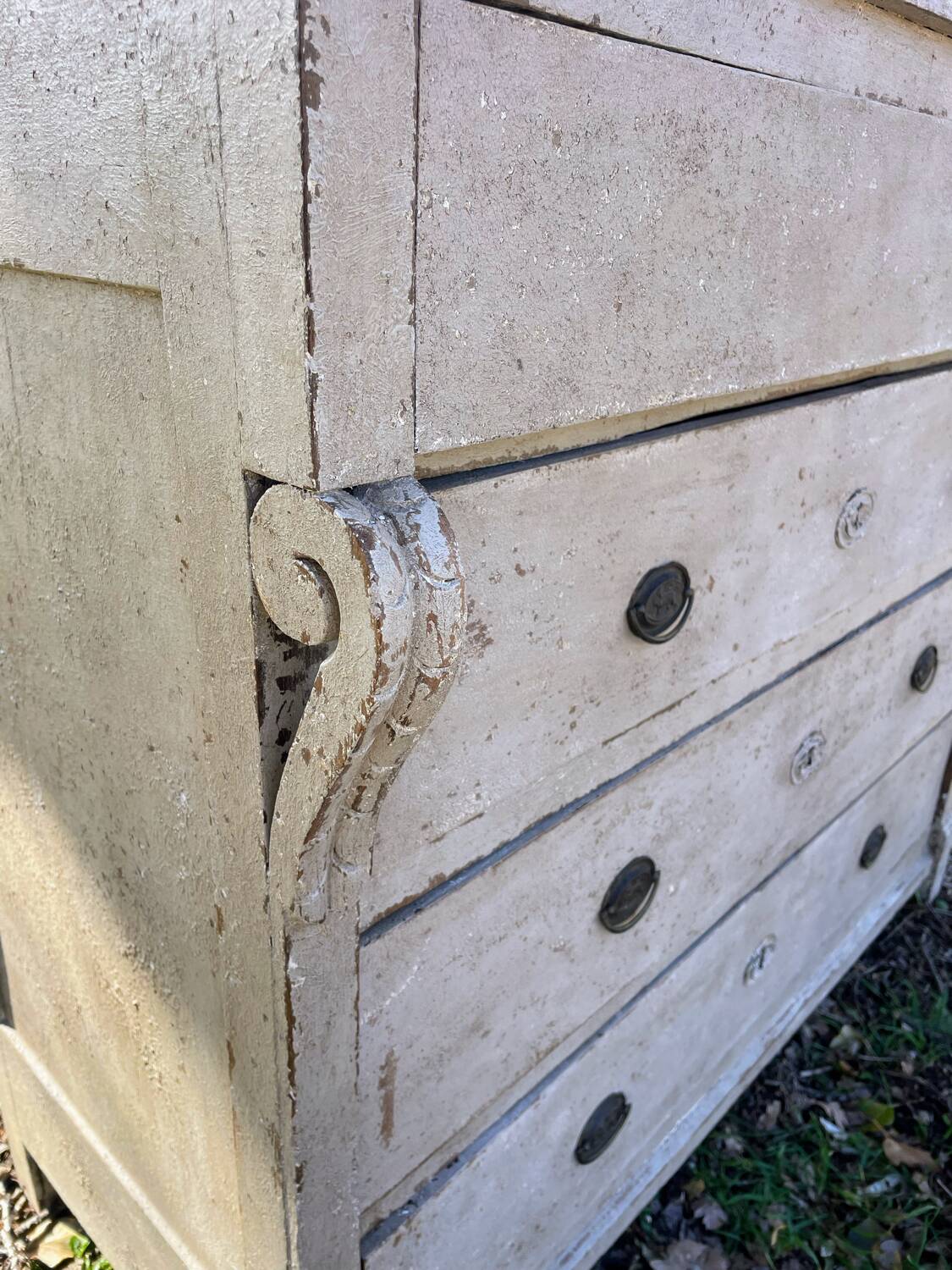 Nineteenth-century two-body sideboard.