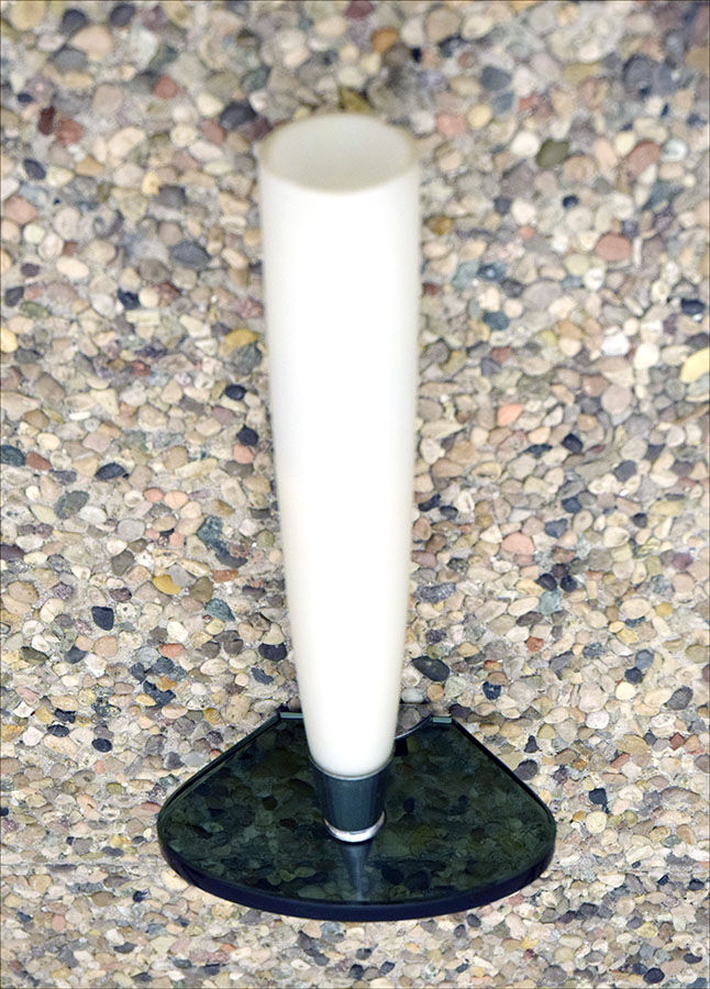 Set of two mid-century appliques in satin glass, crystal and chromed brass