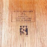 Solid oak coffee table by kindt-larsen for ab seffle mobelfabrik