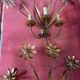 Pair of wall lamps 1970 gilded metal 3 lights