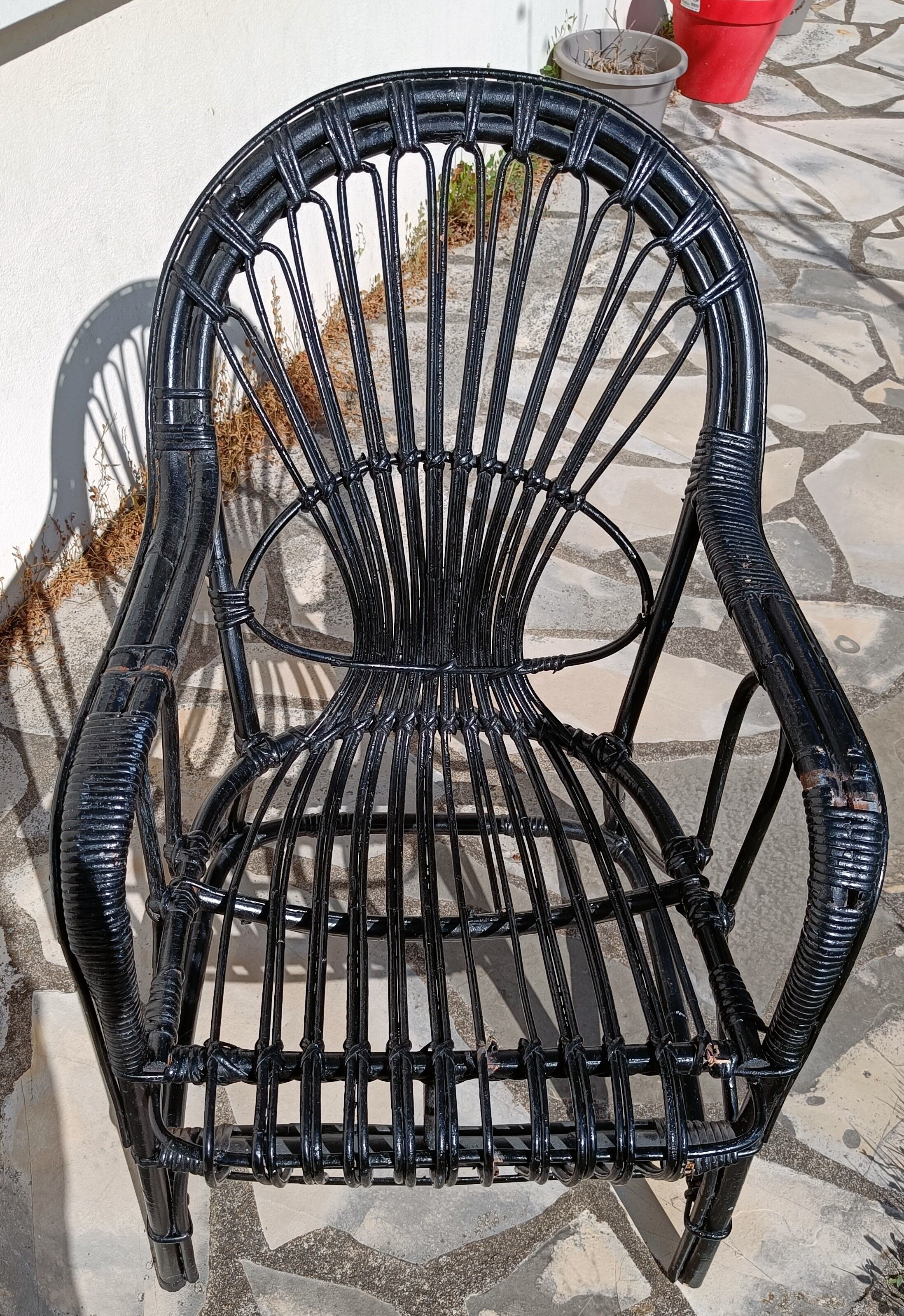 Vintage rattan armchair