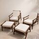 Pair of armchairs and ottomans by John Wisner Far Horizons – Ficks Reed, 1954